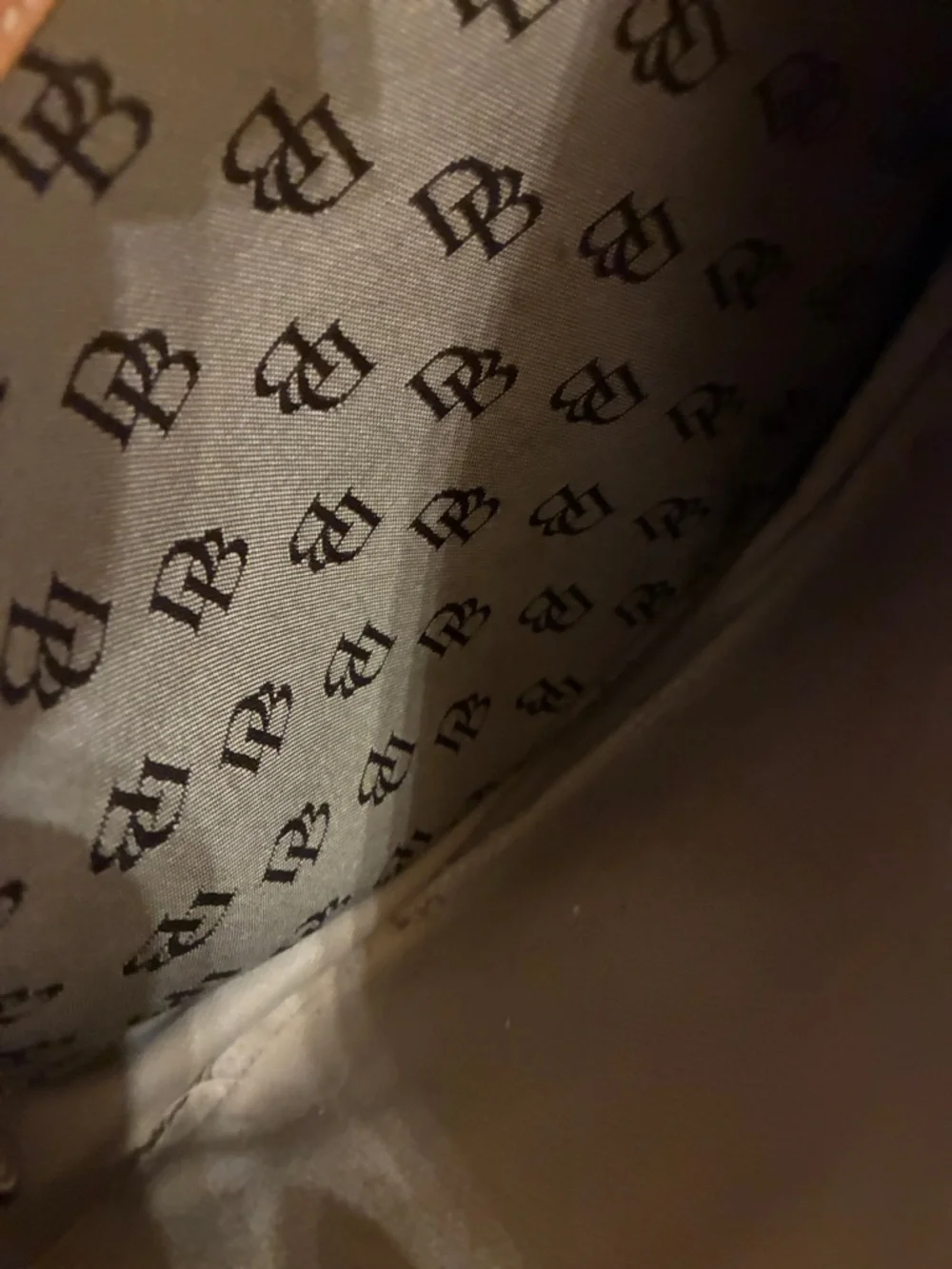 Dooney & Bourke Brown Monogram Canvas Messenger with Tan‎ Trim